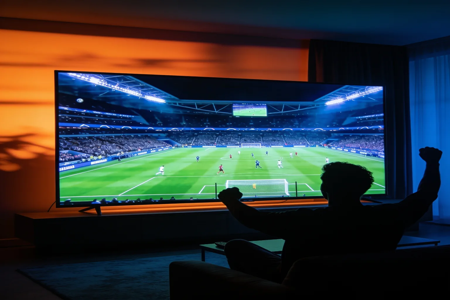 Live sports streaming on Lemo TV during a soccer match